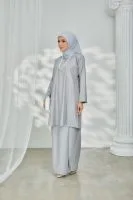 Kurung Pahang - Light Grey