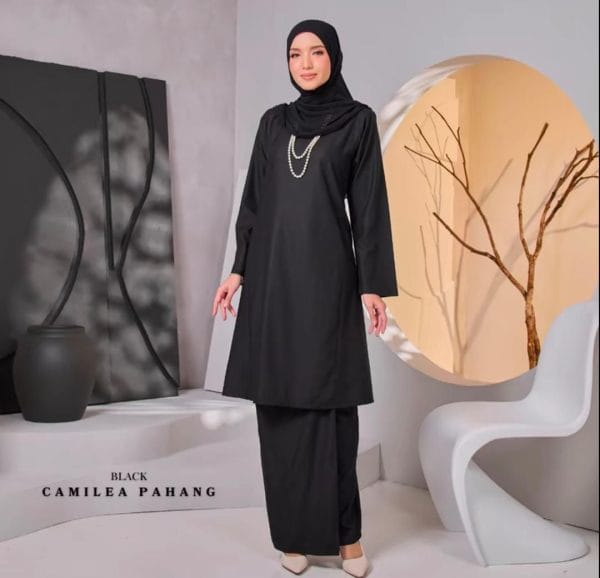 Kurung Pahang - Black