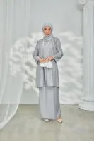 Kurung Pahang - Light Grey