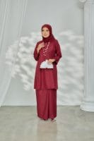 Kurung Pahang - Burgundy