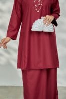 Kurung Pahang - Burgundy